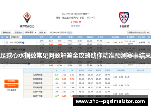 足球心水指数常见问题解答全攻略助你精准预测赛事结果 足球心水指数常见问题解答全攻略助你精准预测赛事结果